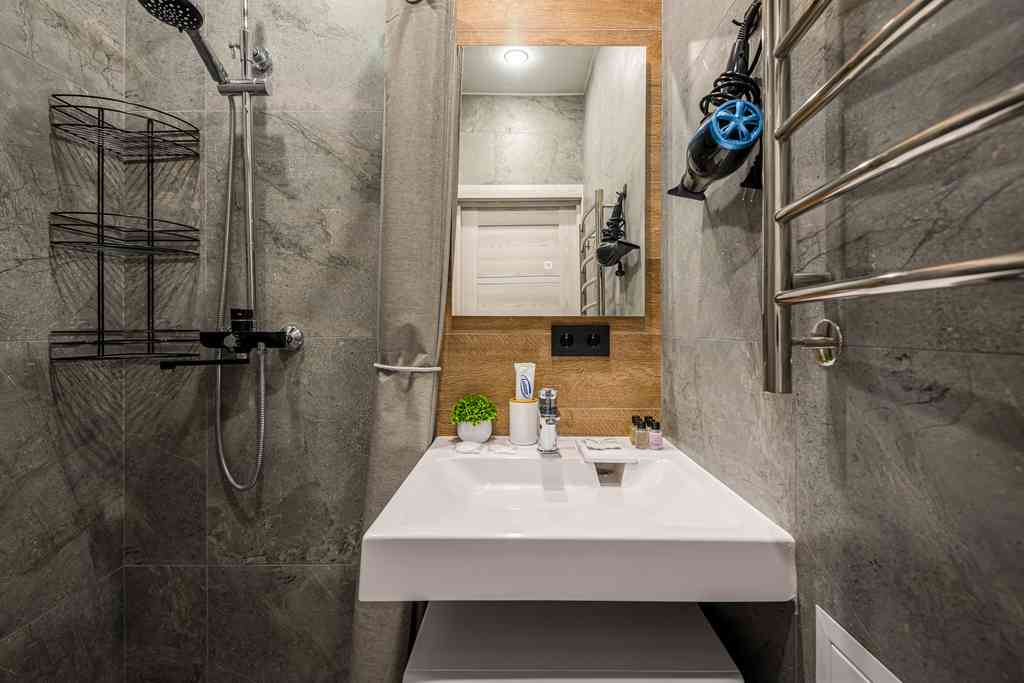 Bathroom "Studio for two next to the botanical garden"