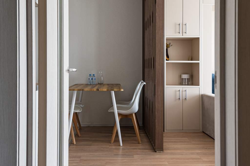 inside-photo-kinds "استوديو مريح في الطابق 20 مع إطلالة ممتازة للمدينة"